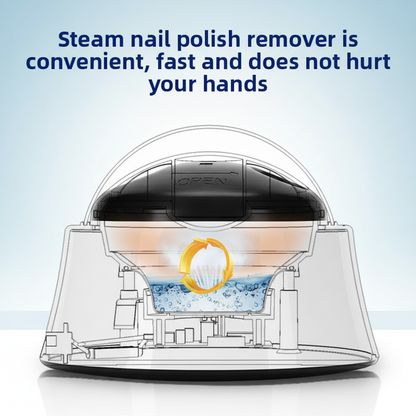 Steam nail polish remover cutaway diagram