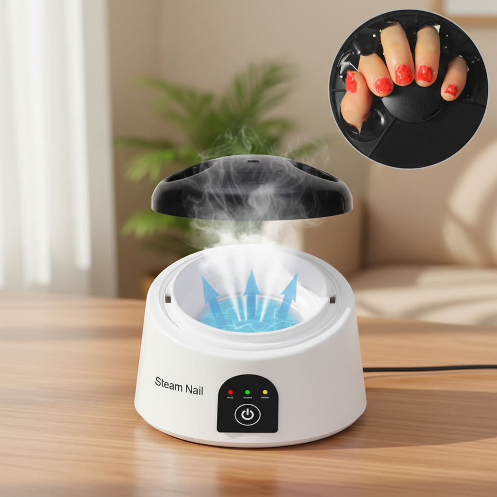 Steam nail remover with natural background
